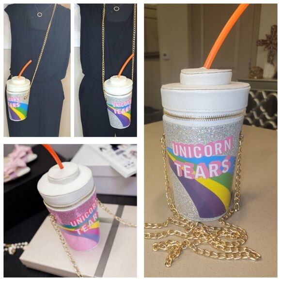 Unicorn Tears Drink Crossbody Bag/Purse - Picture 1 of 16